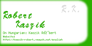 robert kaszik business card